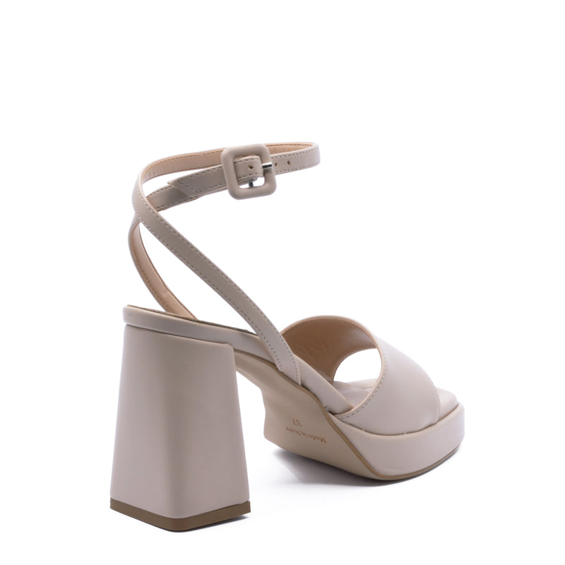 Carlotta Plateau Sandal with Beige Strap