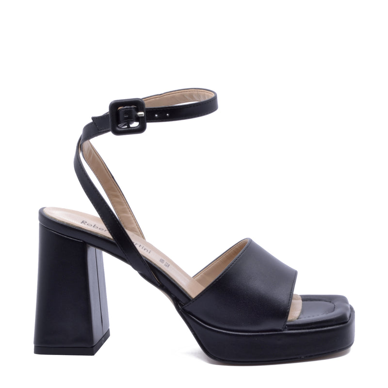 Carlotta Plateau Sandal with Black Strap