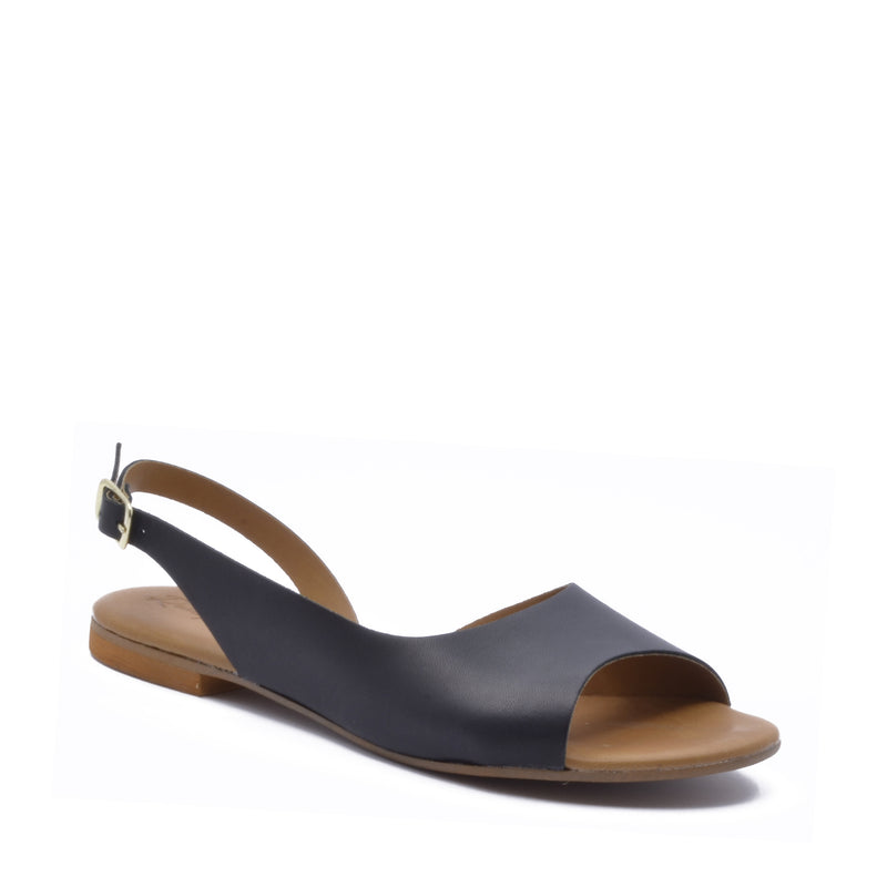 Sara Black flat sandal