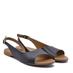 Sara Black flat sandal