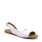 Sara White flat sandal