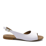 Sara White flat sandal