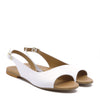 Sara White flat sandal