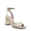 Tokyo sandal with platinum laminated strap