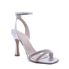 Gioia Sandal with Silver Laminated Strap