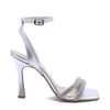 Gioia Sandal with Silver Laminated Strap