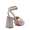 Melany Plateau Sandal with Beige Strap