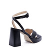 Melany Plateau Sandal with Black Strap