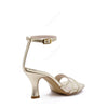 Taty sandal with platinum laminated strap