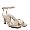 Taty sandal with platinum laminated strap