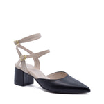 Flavia Double Buckle Slingback Nappa Eco Black - Beige