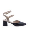 Flavia Double Buckle Slingback Nappa Eco Black - Beige