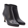 Sheila Black Leather Ankle Boot