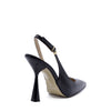 Cristina Black Slingback Pump with Strap