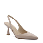 Lisa Beige Slingback Pump with Strap