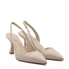 Lisa Beige Slingback Pump with Strap