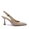 Jusy Beige Slingback Pump with Strap