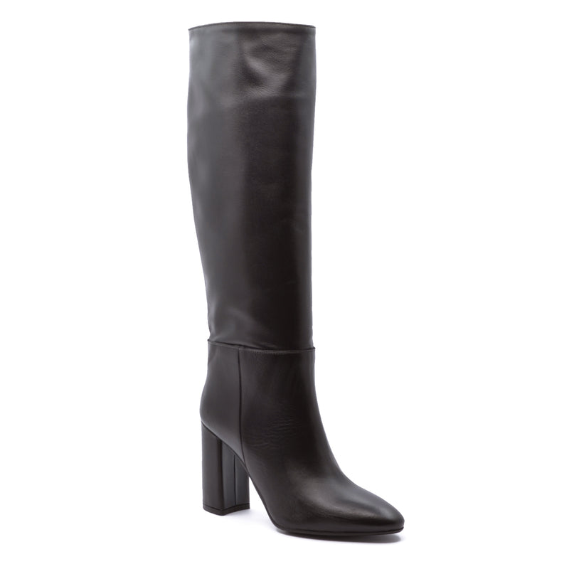 Lidia Black Leather Boot