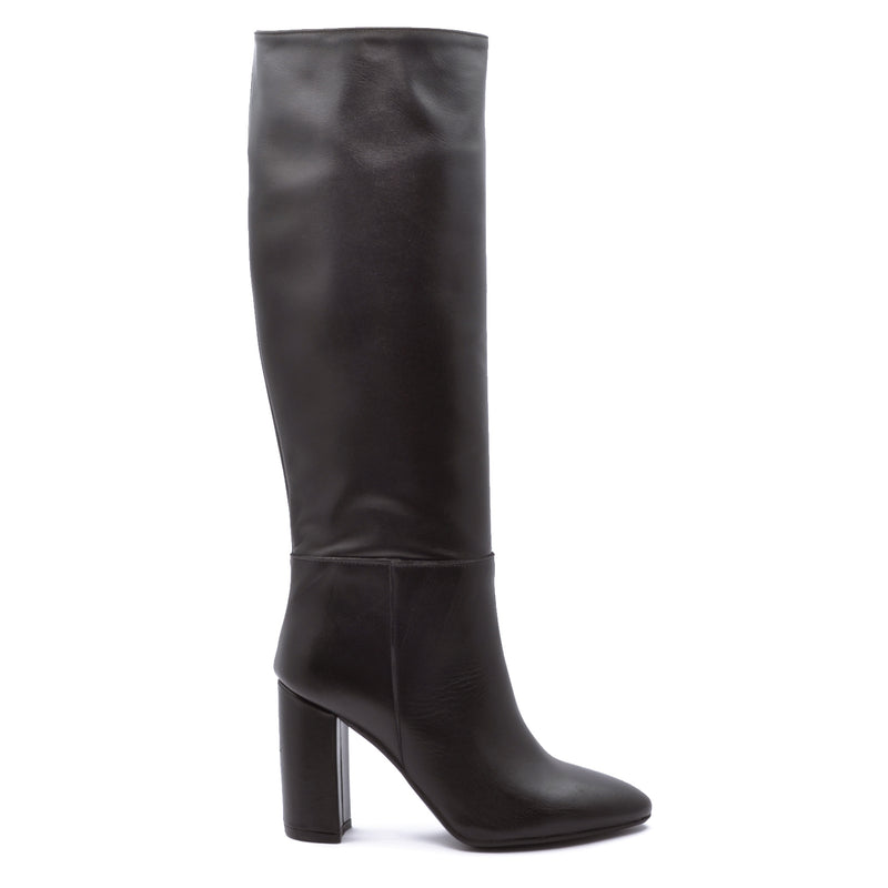 Lidia Black Leather Boot