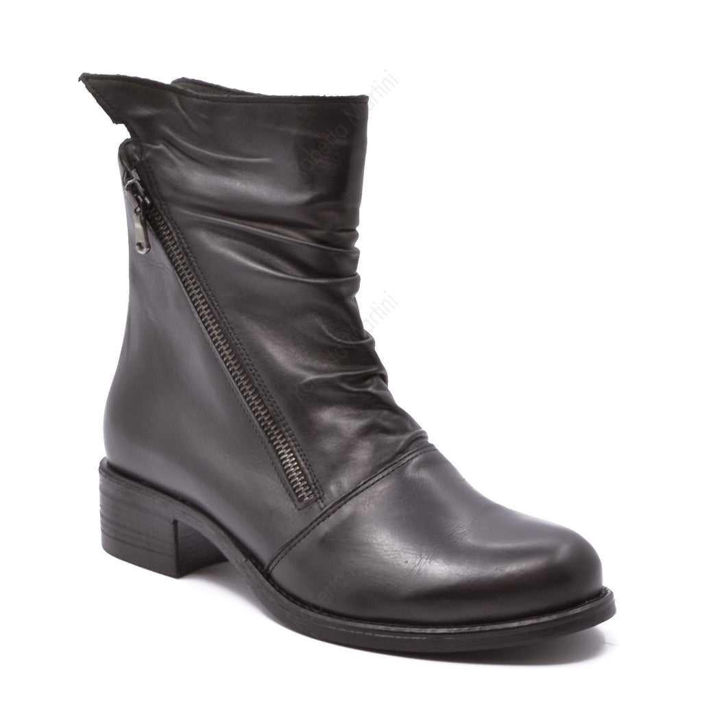 Sonia Black Calf Ankle Boot