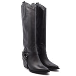 Victoria Leather Texan Boot Black