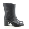 Sheila Black Leather Ankle Boot