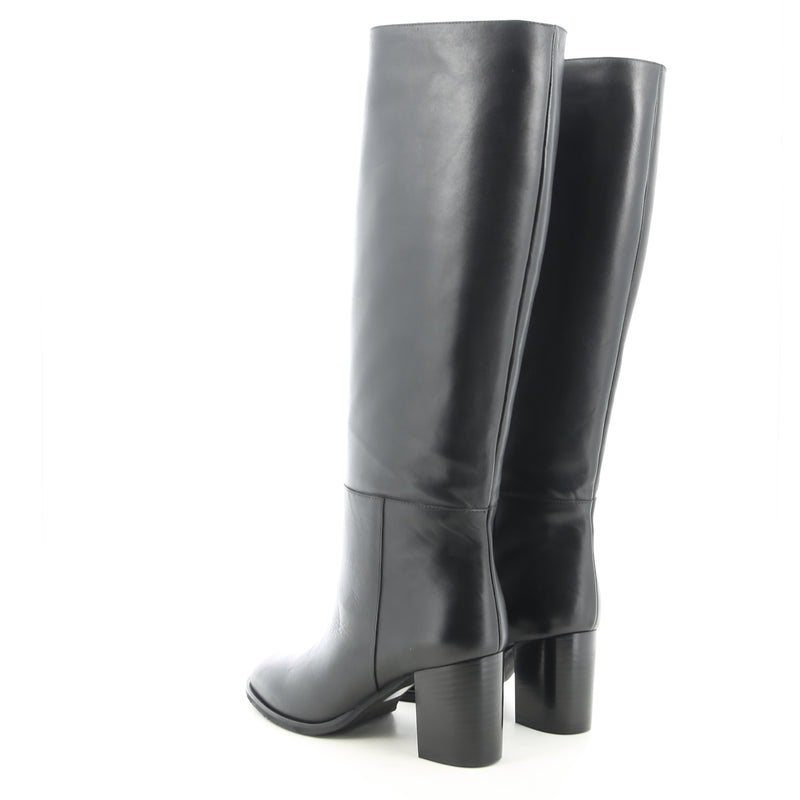 Lorena Black Leather Boot