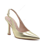 Jennifer Gold Slingback Pump with Strap