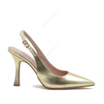 Jennifer Gold Slingback Pump with Strap