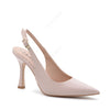 Jennifer Beige Slingback Pump with Strap