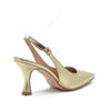 Serena Gold Slingback Pump with Strap