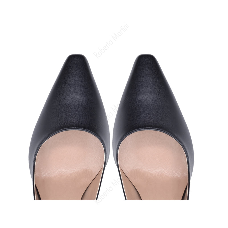 Serena Black Slingback Pump with Strap