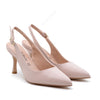 Iris Slingback Pump with Beige Strap