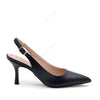 Iris Slingback Pump with Black Strap