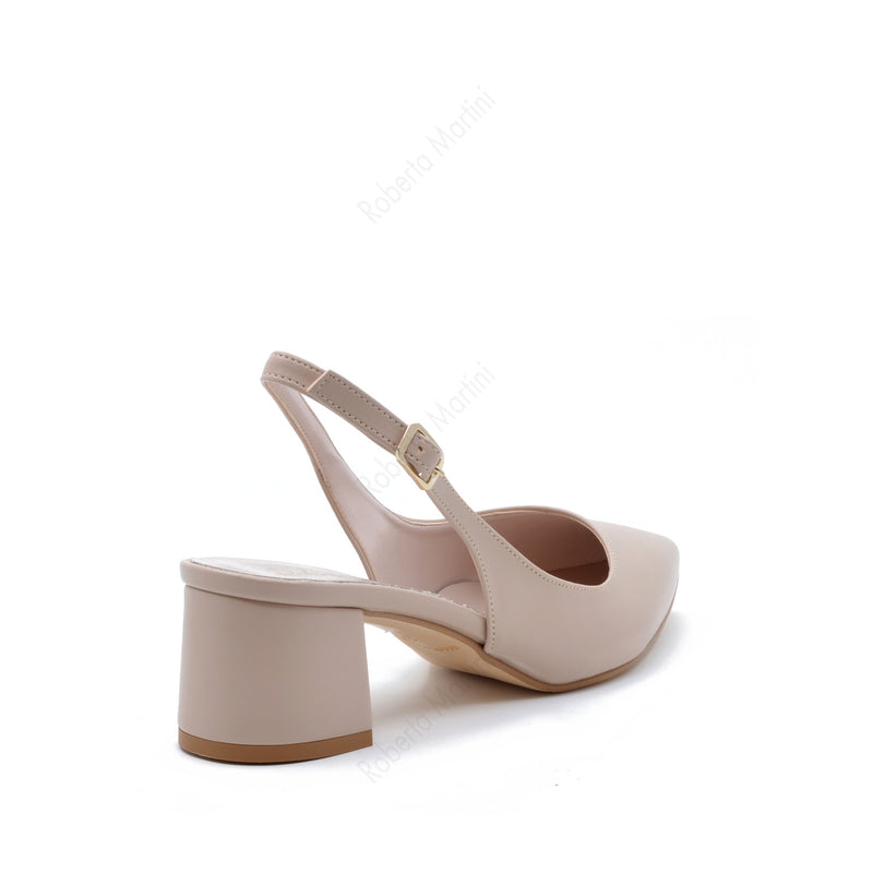 Slingback pump with Chris Beige strap