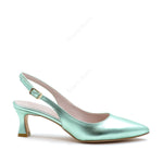 Delia Mint Slingback Pump with Strap