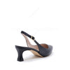 Delia Black Slingback Pump with Strap