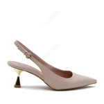 Slingback pump with Julie Beige strap