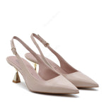 Slingback pump with Julie Beige strap