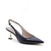 Julie Black Slingback Pump with Strap