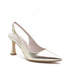 Elsa Slingback Pump with Gold Laminated Strap