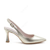 Elsa Slingback Pump with Gold Laminated Strap