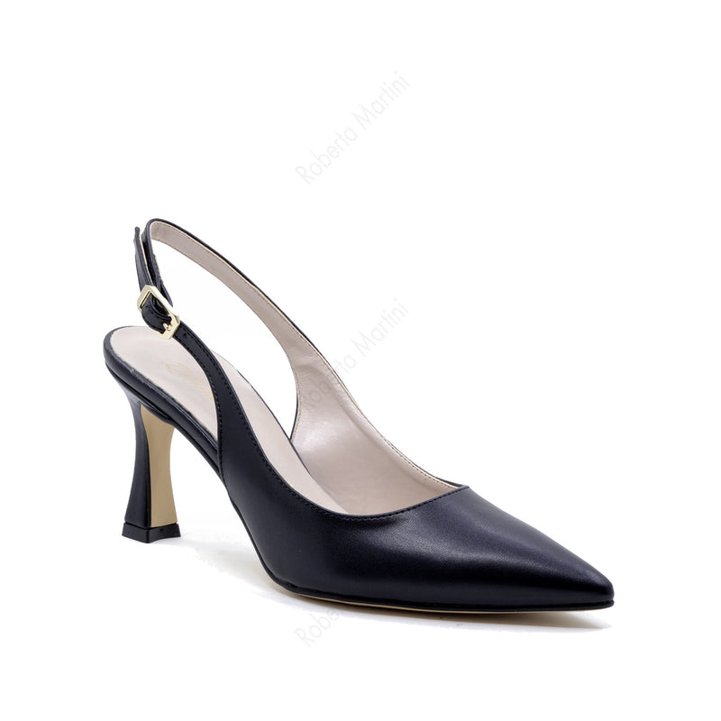 Elsa Slingback Pump with Black Strap