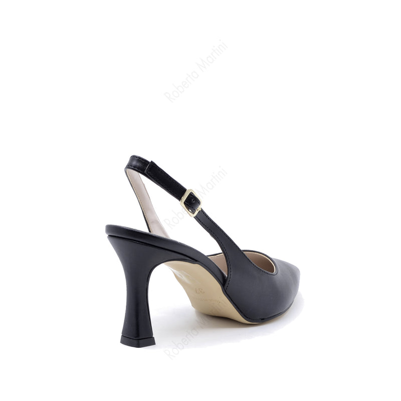 Elsa Slingback Pump with Black Strap