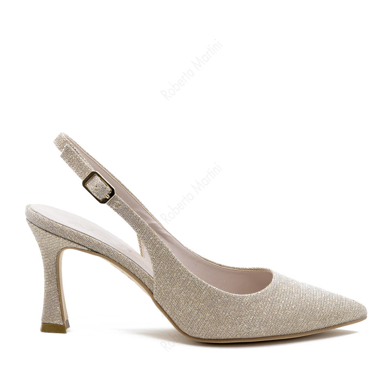 Elsa Slingback Pump with Powder Strap