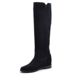 Elodie boot in black split leather