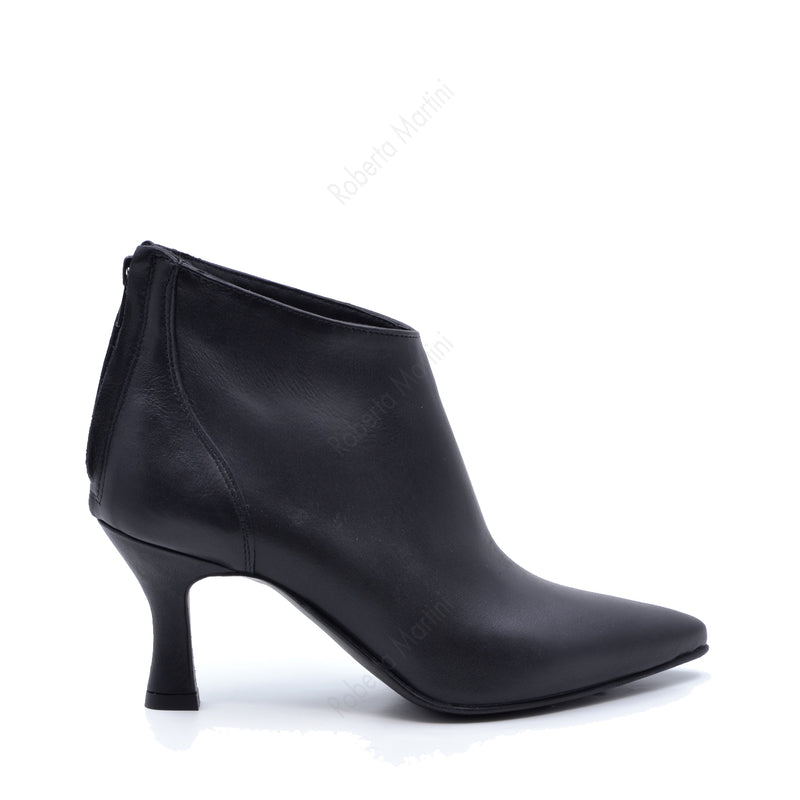 Jade Leather Black Ankle Boot