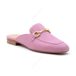 Pink Flora Nappa Mules