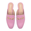 Pink Flora Nappa Mules