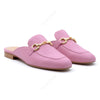 Pink Flora Nappa Mules